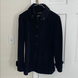 St. John Women's Elegant Black Pea Coat